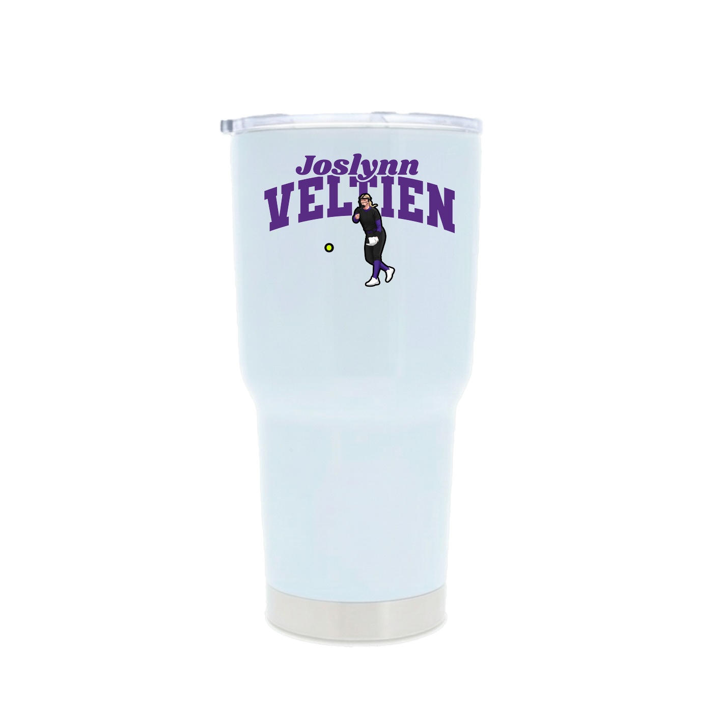 30oz Stainless Steel Tumbler — Signature Arch in White