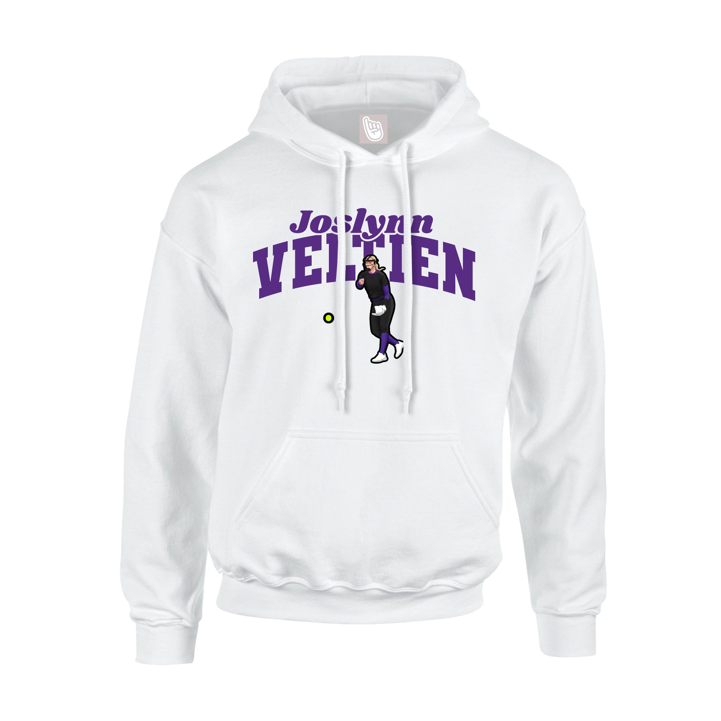 Youth Hoodie — Signature Arch in White