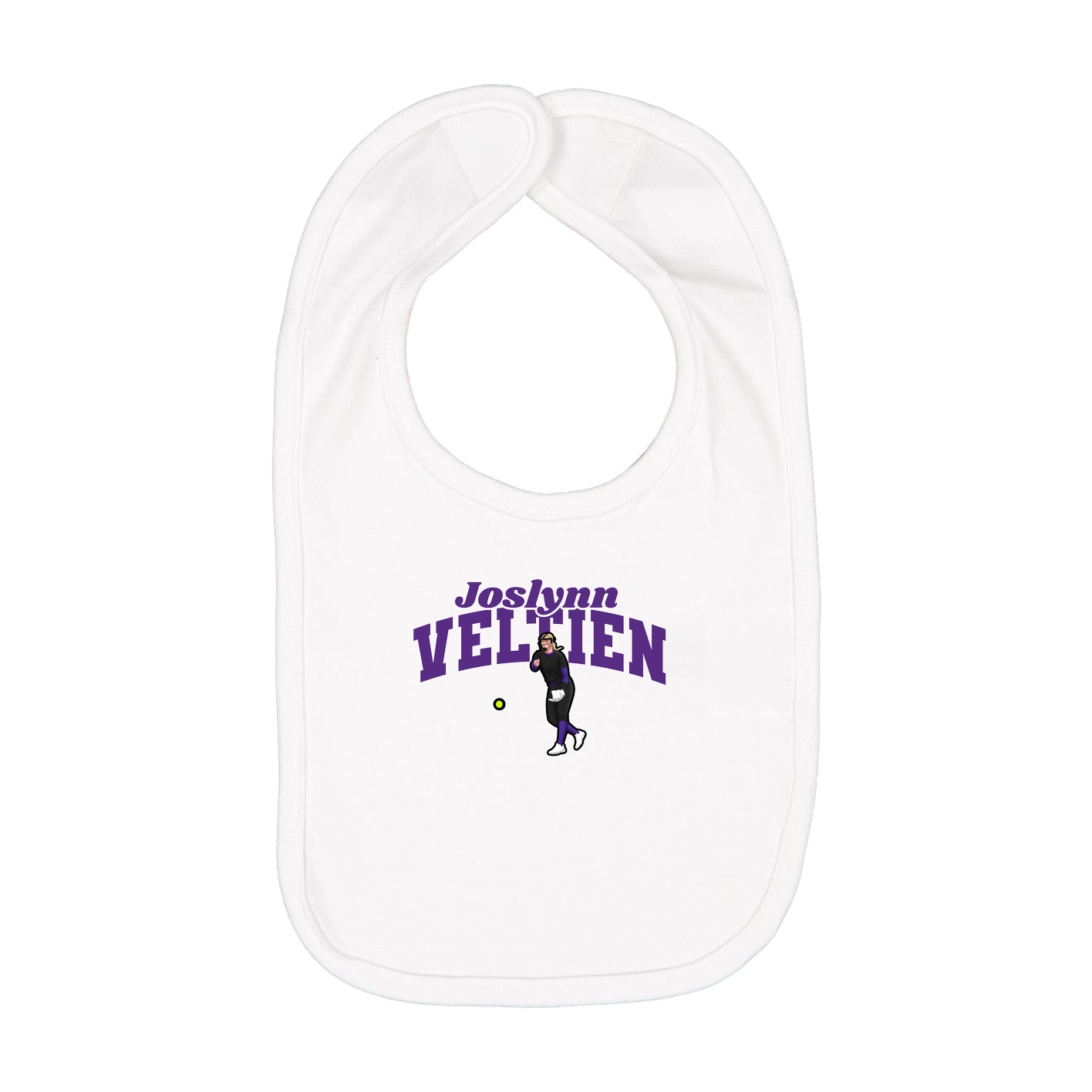 Infant Bib — Signature Arch in White
