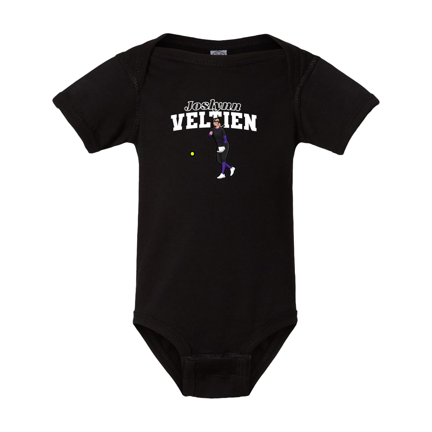 Baby Onesie — Name Arch in Black