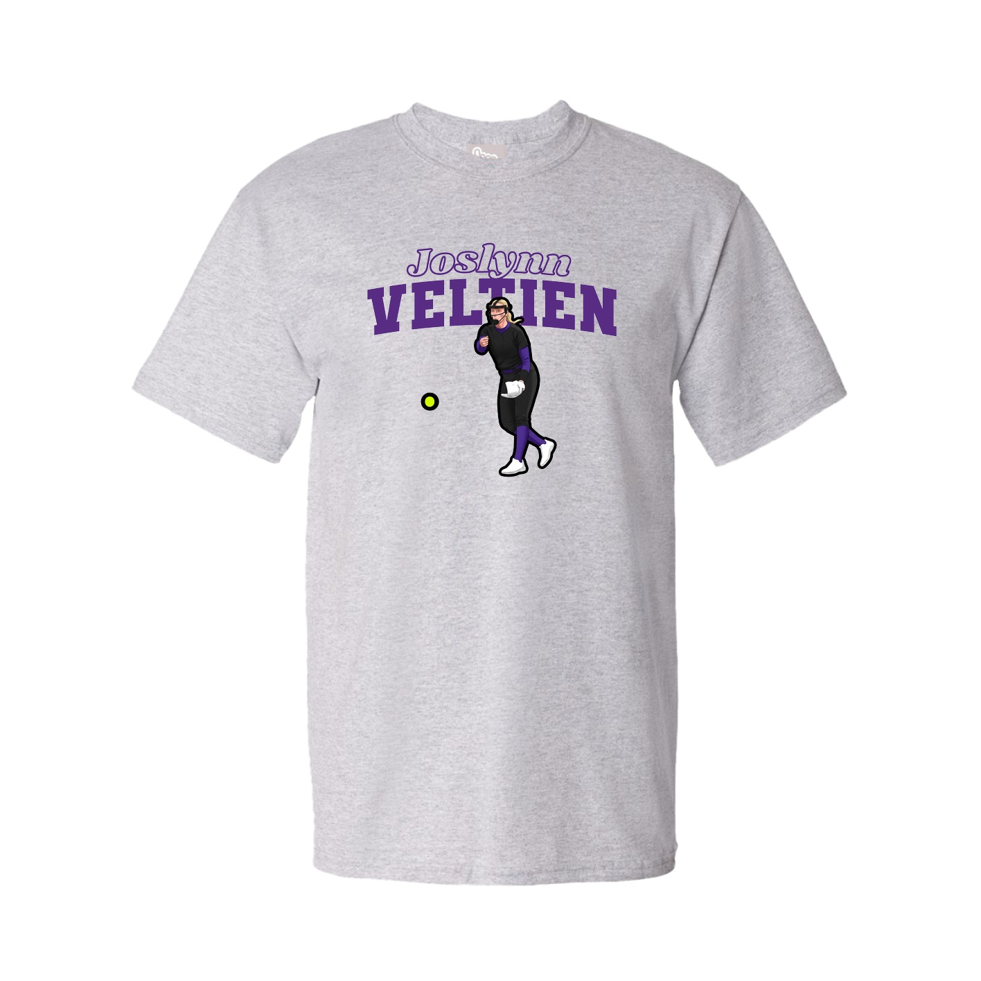Youth Tee — Name Arch in Grey