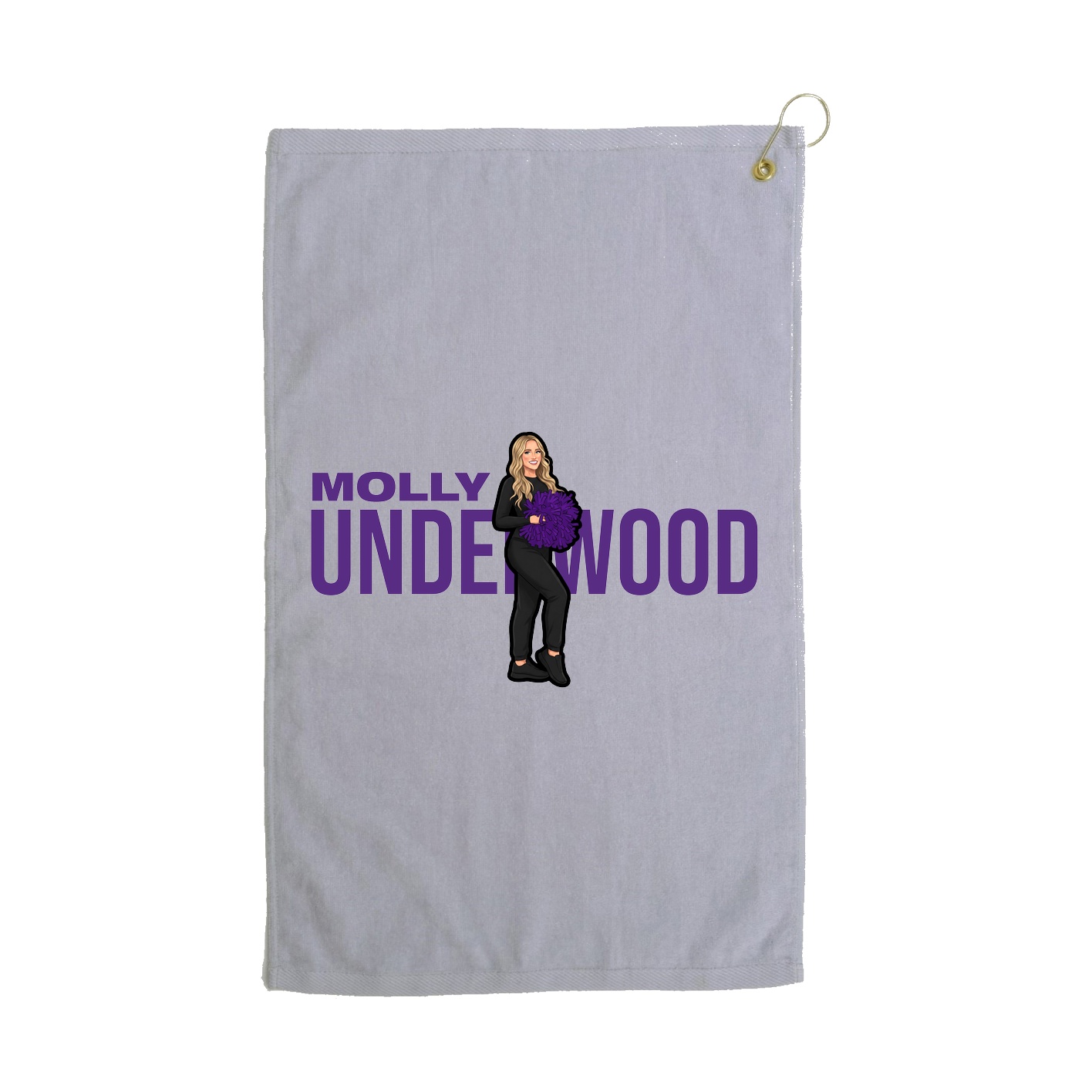 Golf Towel — Player Name in Grey