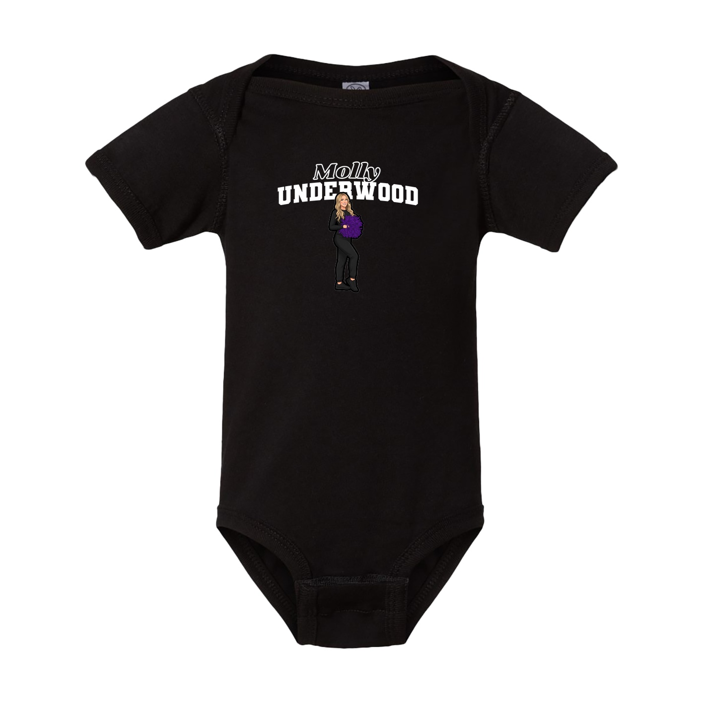 Baby Onesie — Name Arch in Black