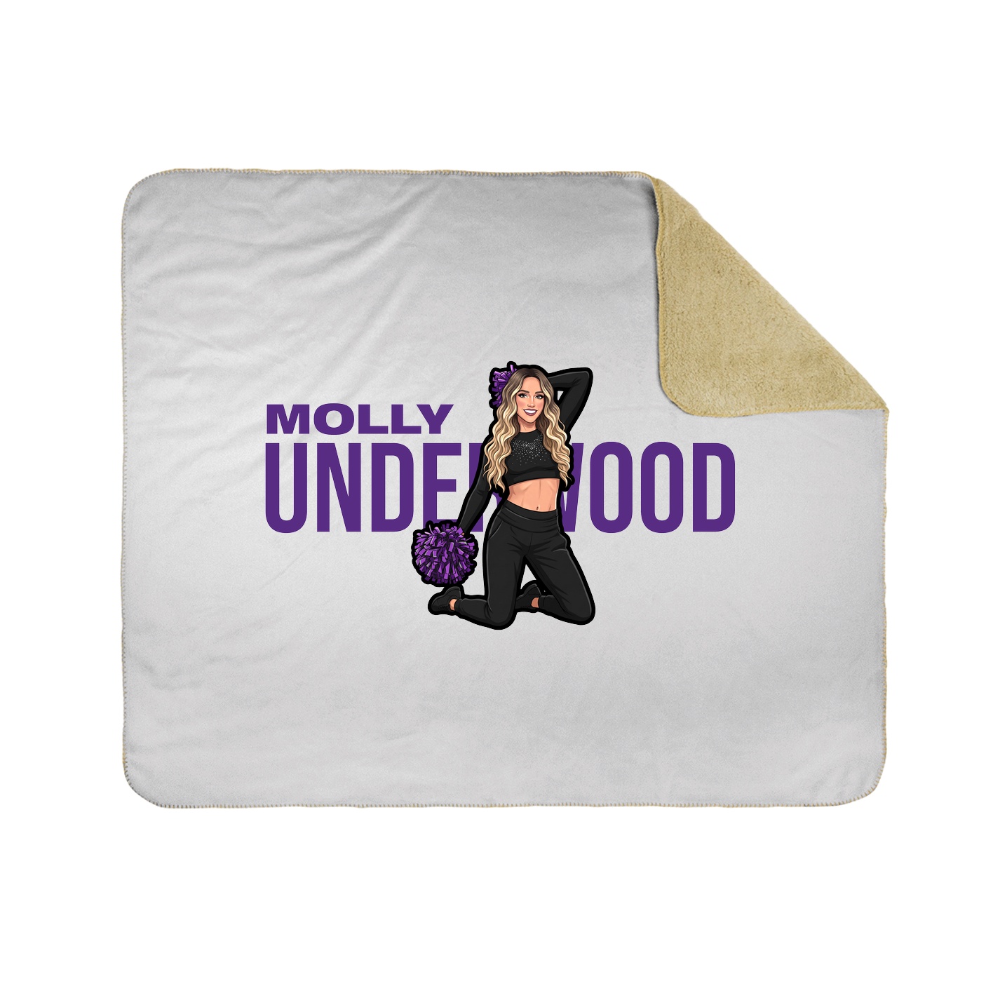 Throw Blanket — Player Name in White