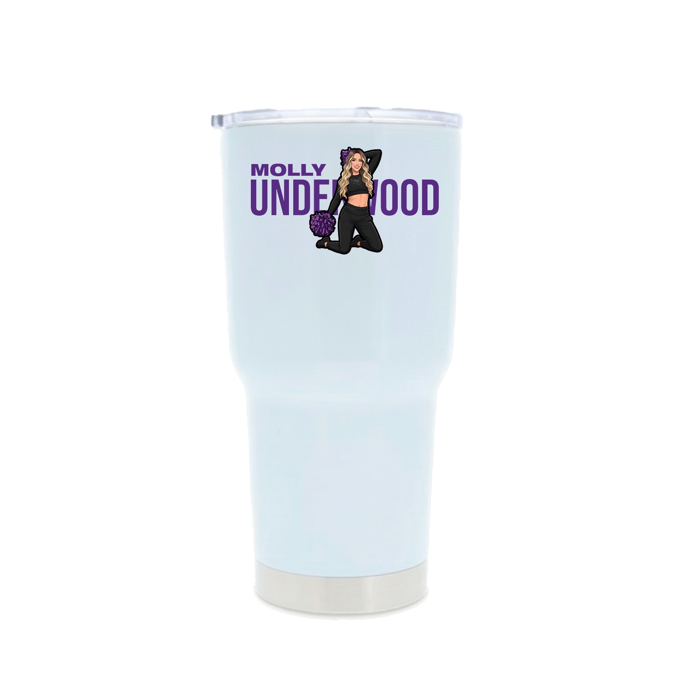 30oz Stainless Steel Tumbler — Player Name in White