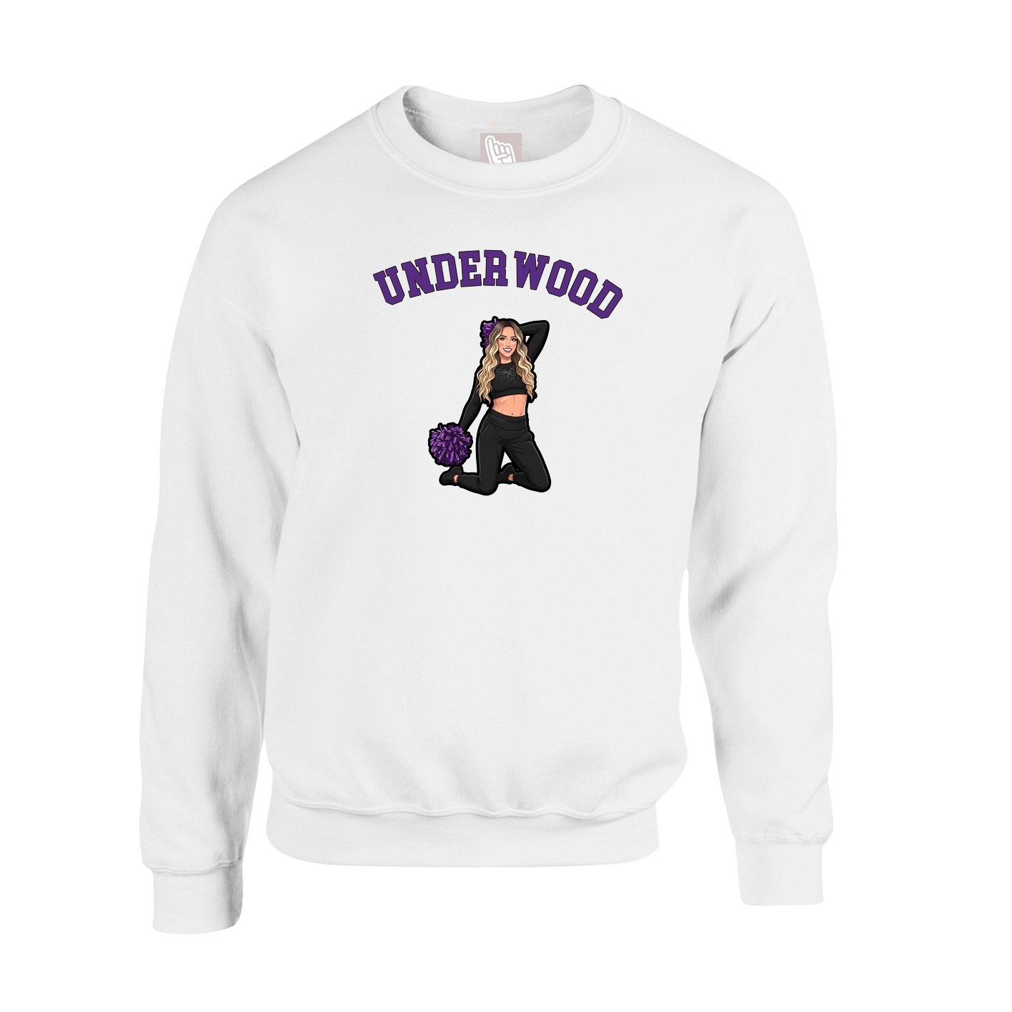 Fleece Crew — Shirsey Arch in White