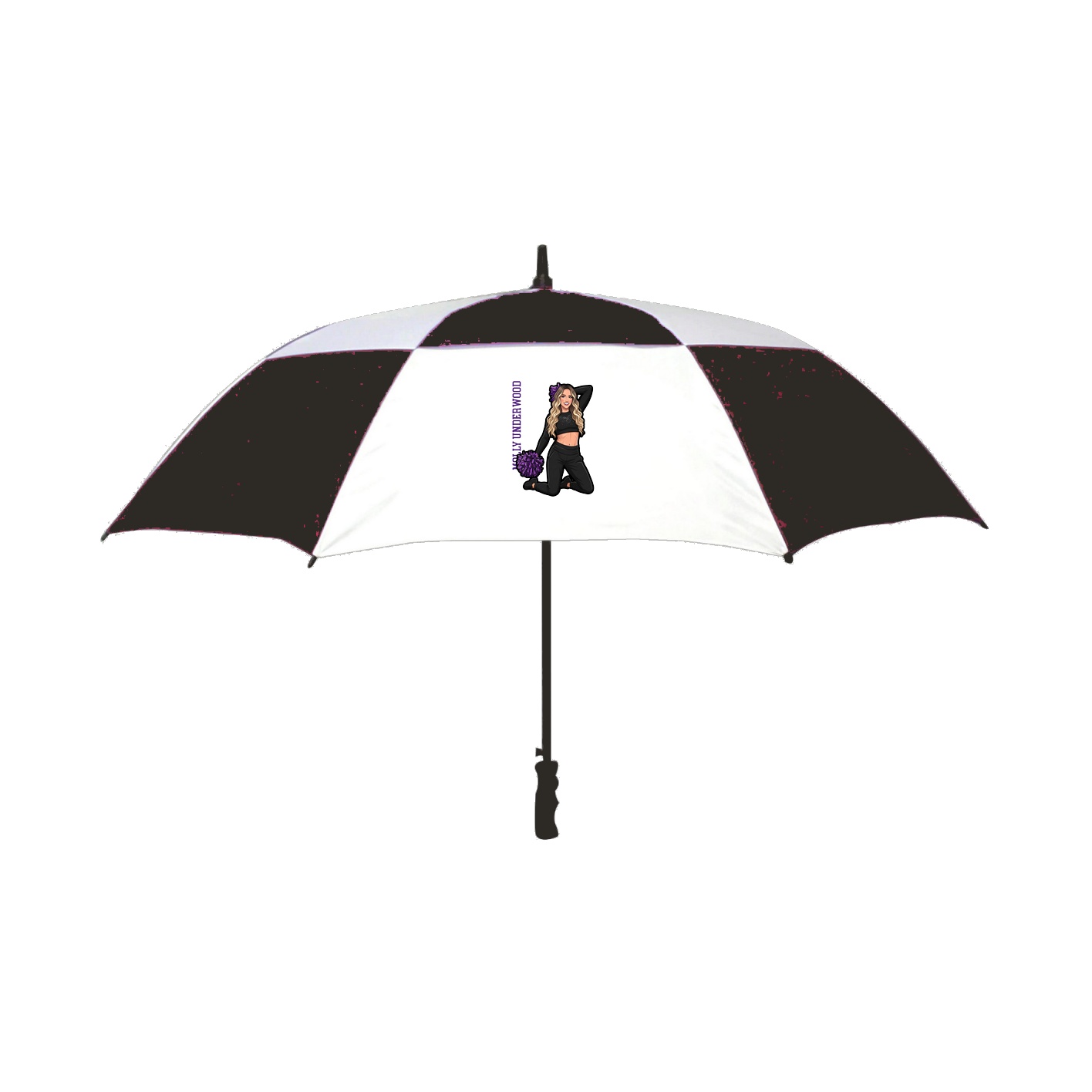 Golf Umbrella — Name Vertical in Black