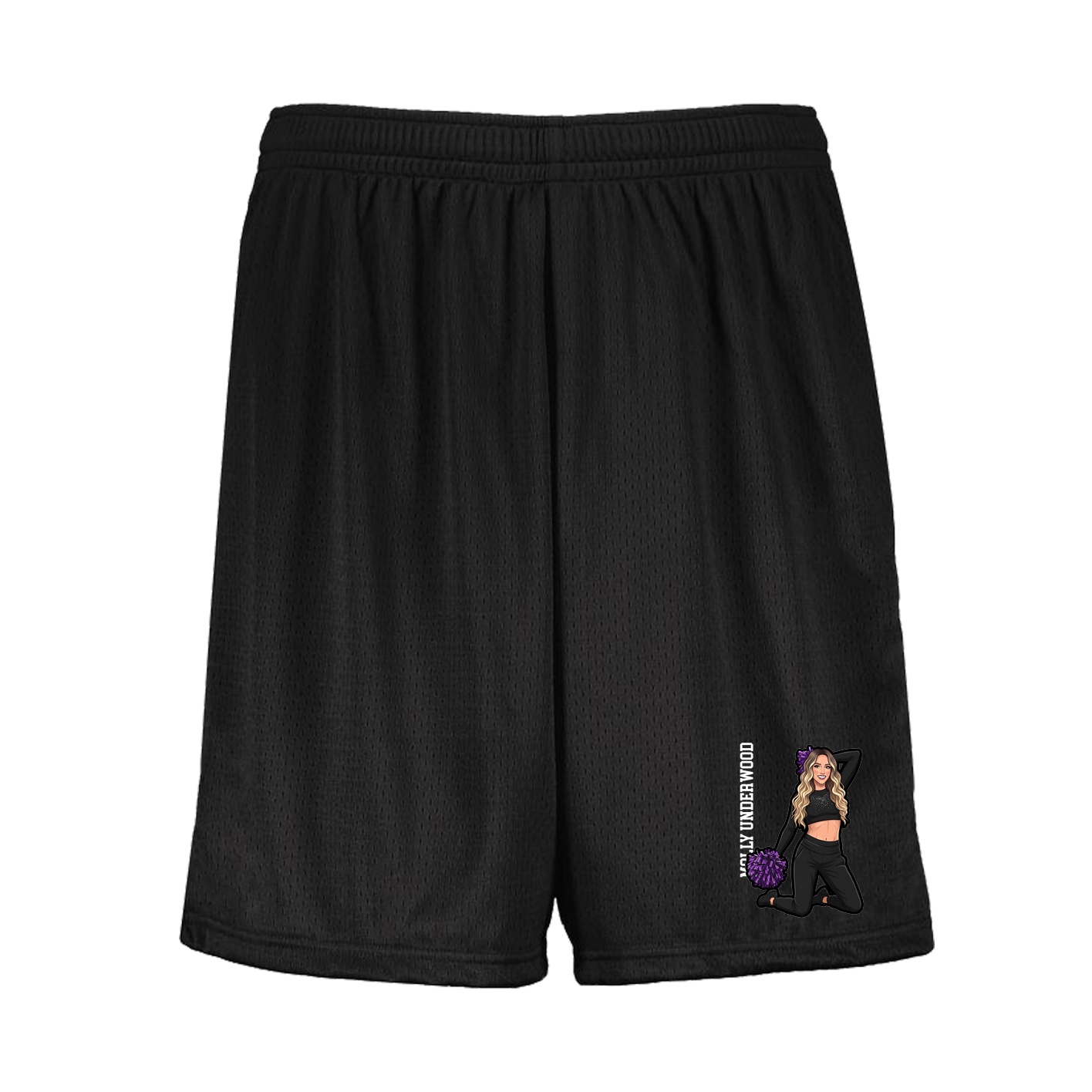 Shorts — Name Vertical in Black