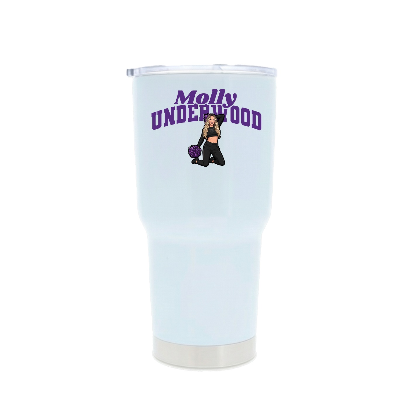 30oz Stainless Steel Tumbler — Signature Arch in White