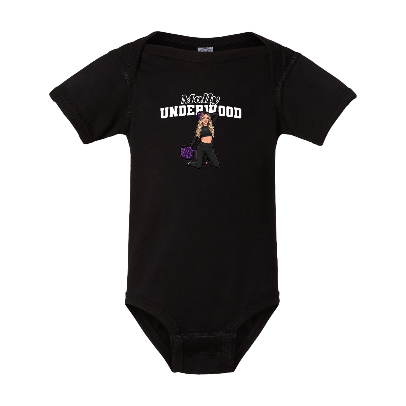 Baby Onesie — Name Arch in Black