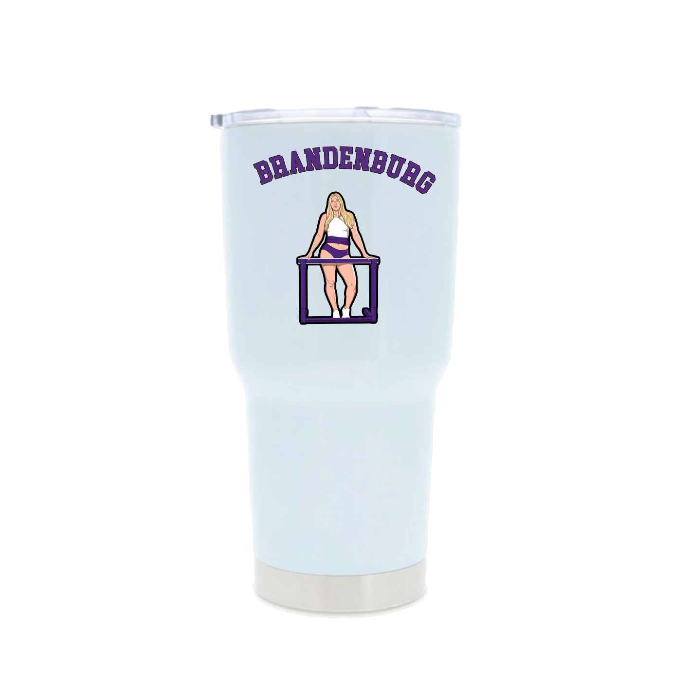 30oz Stainless Steel Tumbler — Shirsey Arch in White