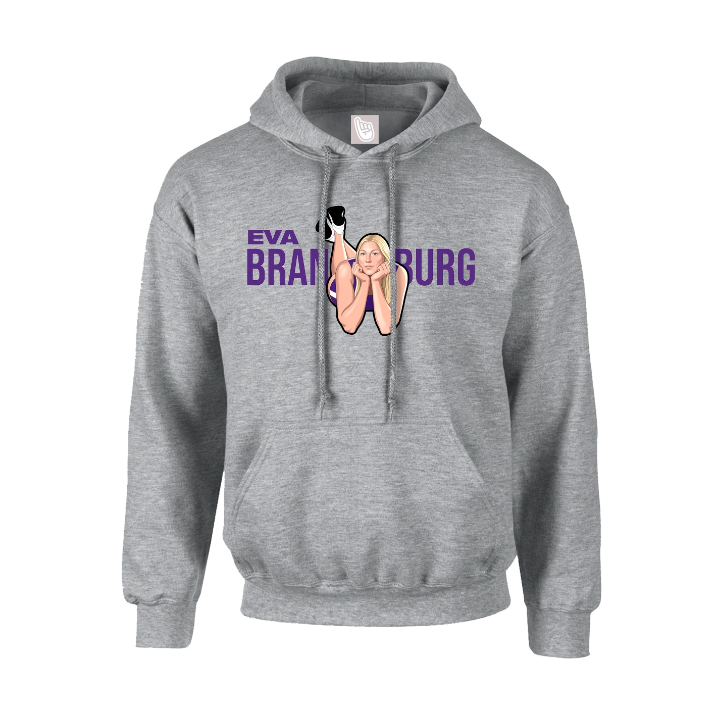 Youth Hoodie — Player Name in Grey