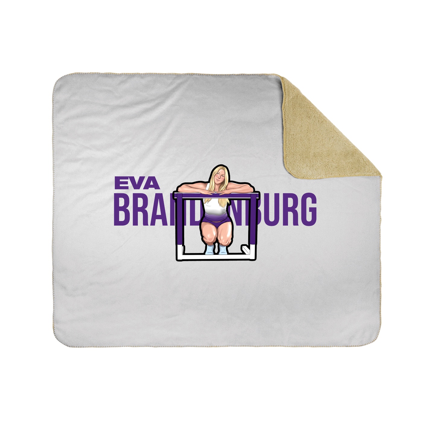 Throw Blanket — Player Name in White