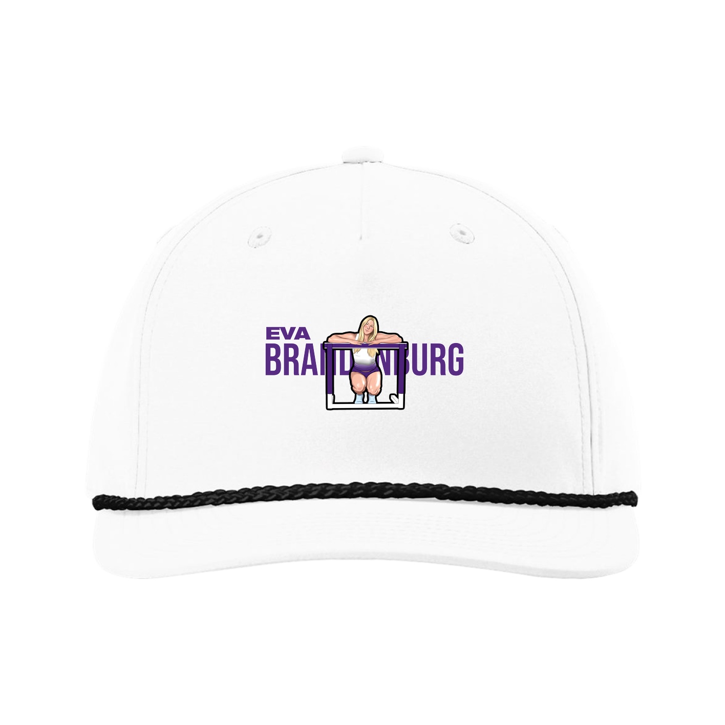 Five-Panel Classic Rope Cap — Player Name in White