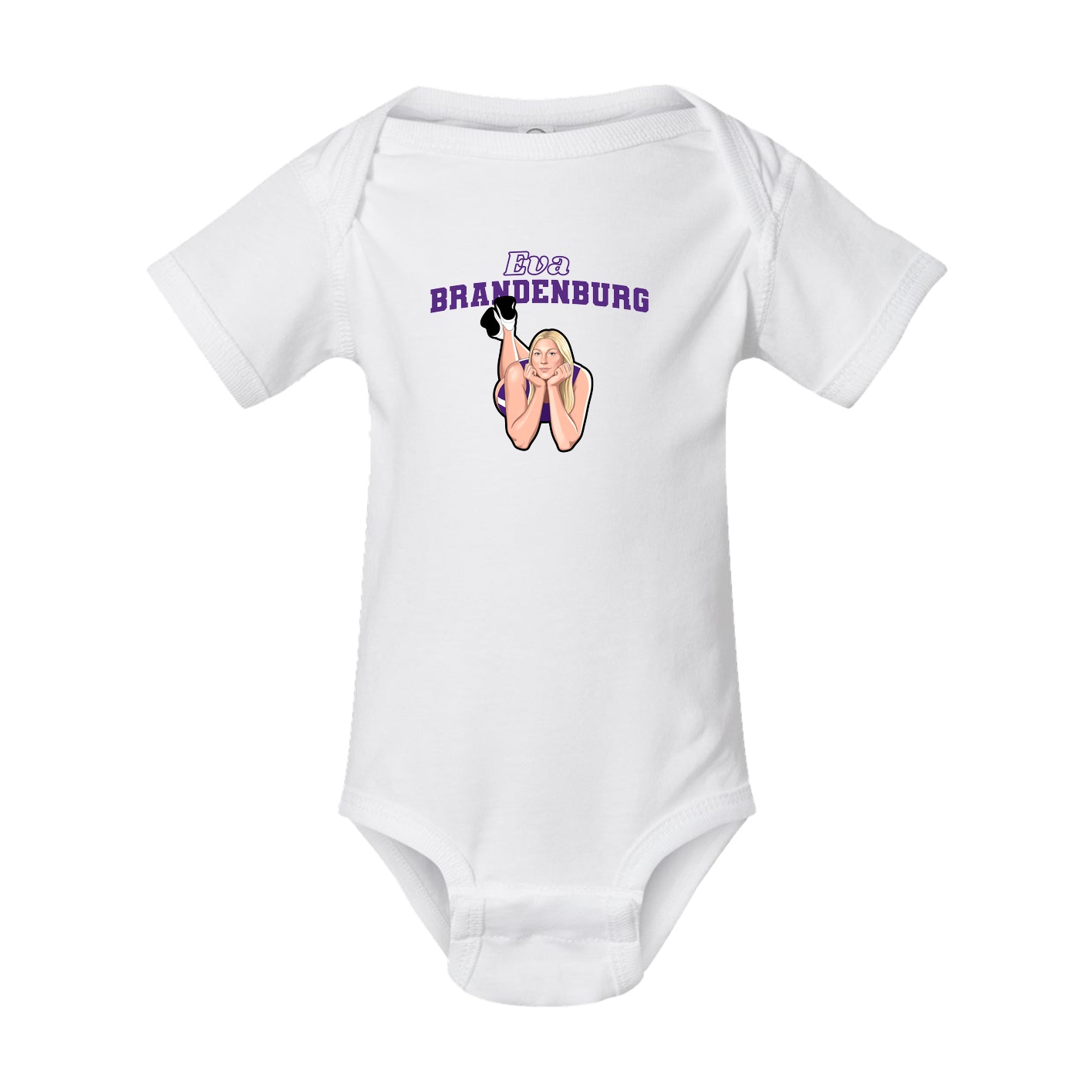 Baby Onesie — Name Arch in White