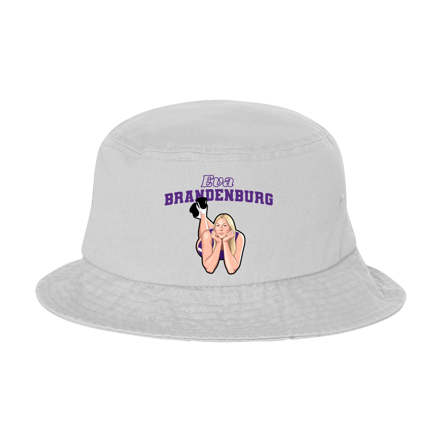 Bucket Cap — Name Arch in White