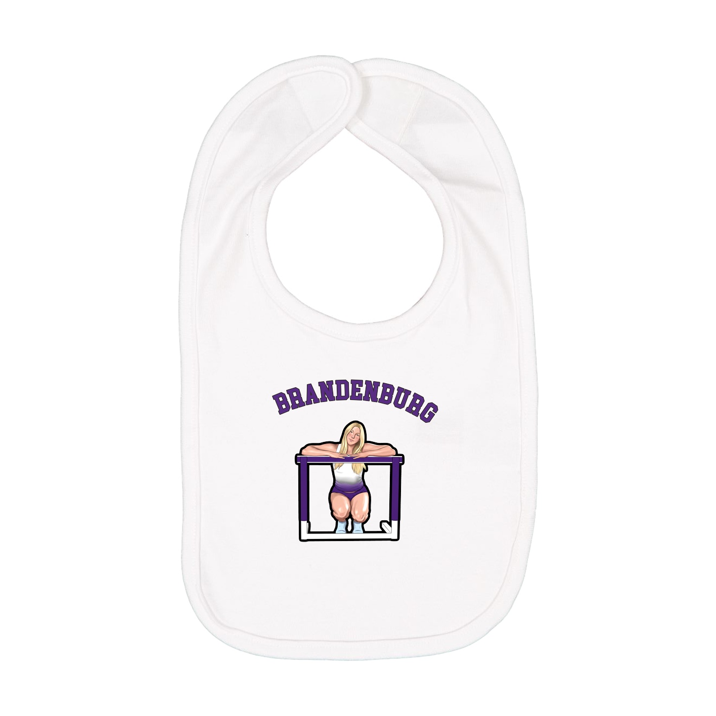Infant Bib — Shirsey Arch in White
