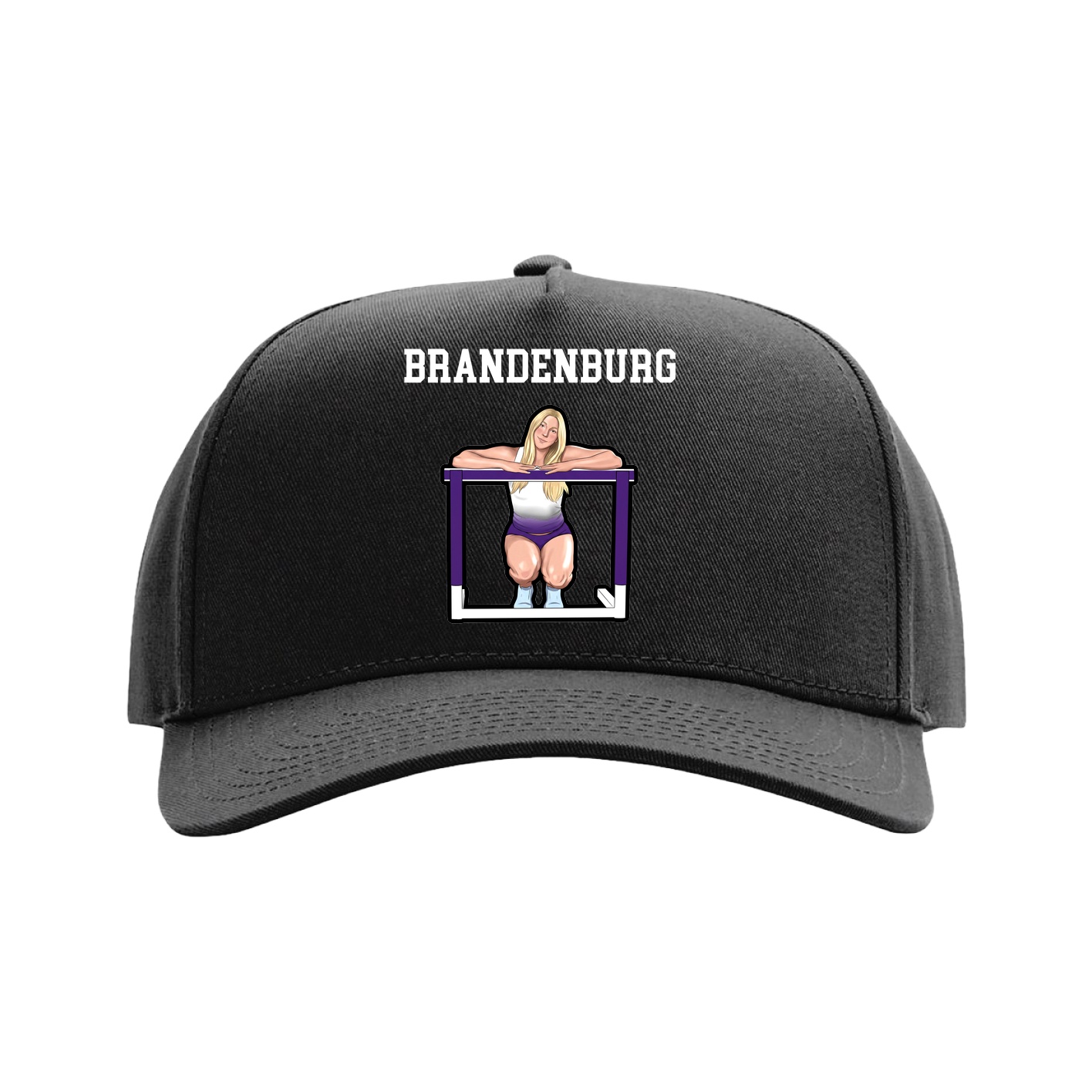 Full Fabric Five-Panel Champ Cap — Shirsey in Black