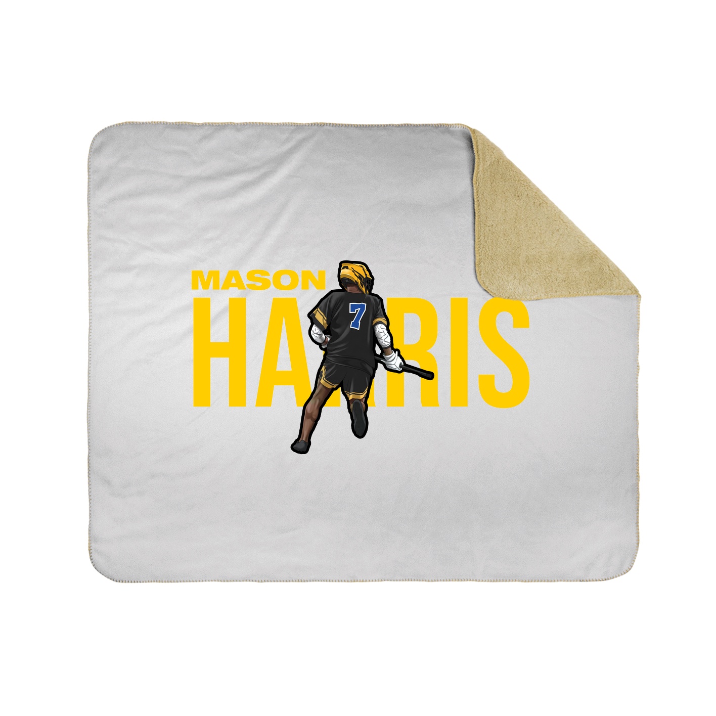 Throw Blanket — Player Name in White