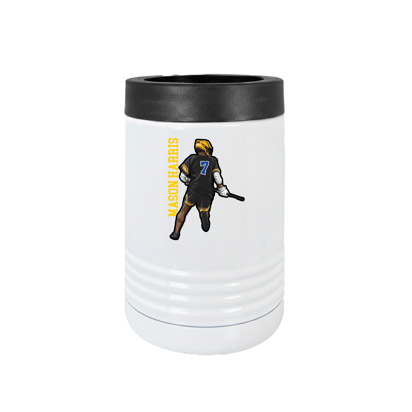 Beverage Holder — Name Vertical in White