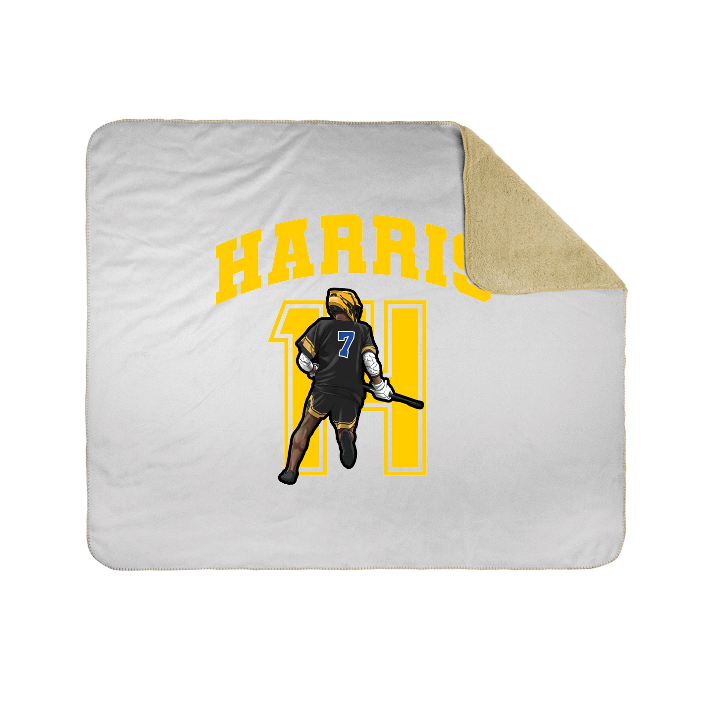 Throw Blanket — Number in White