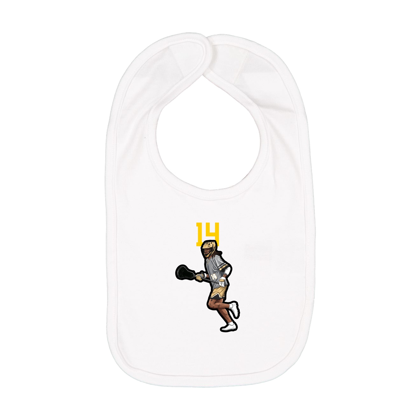 Infant Bib — Number Top in White