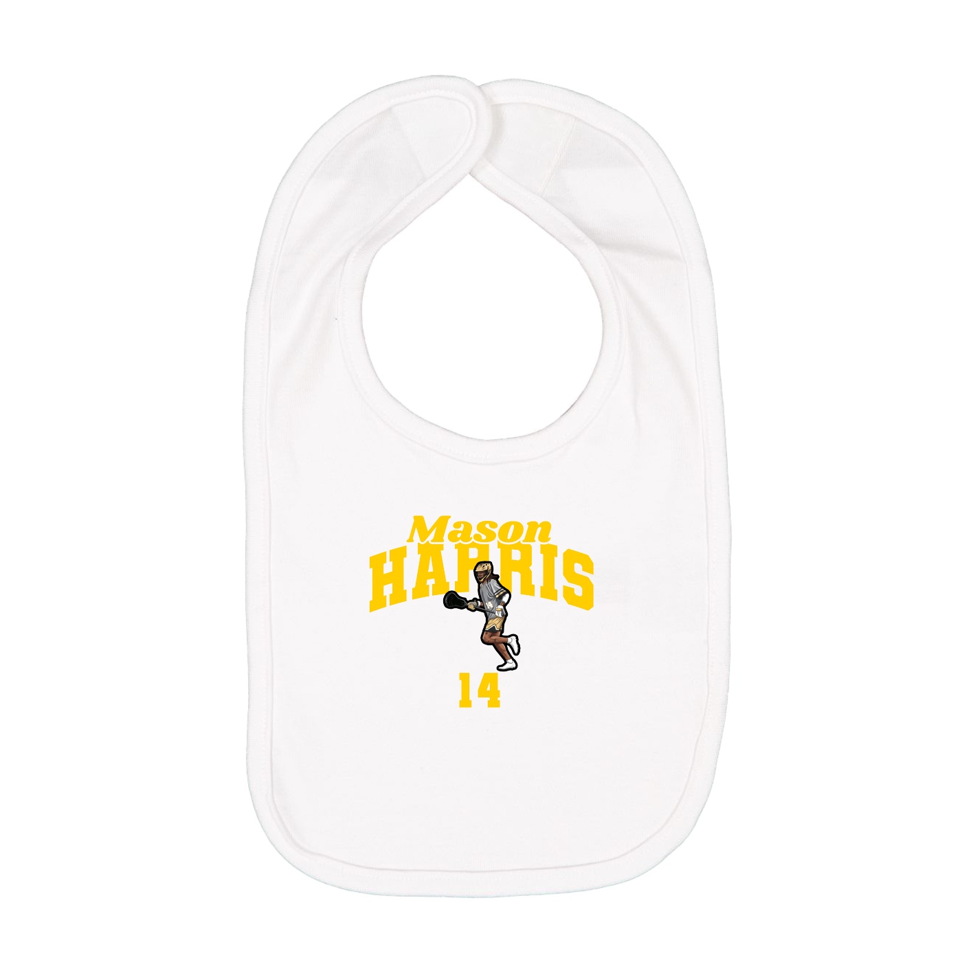 Infant Bib — Signature Arch in White