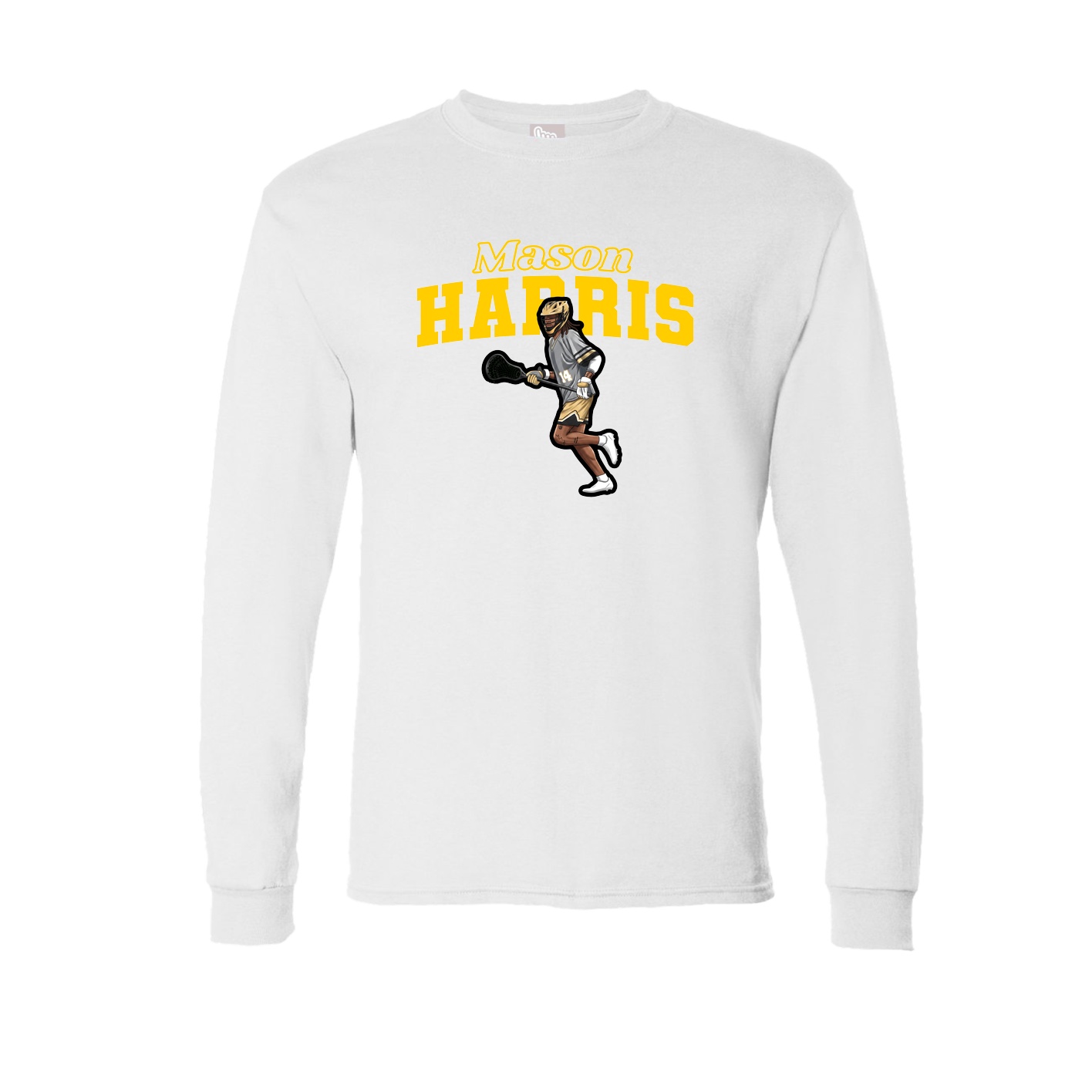 Long Sleeve Tee — Name Arch in White