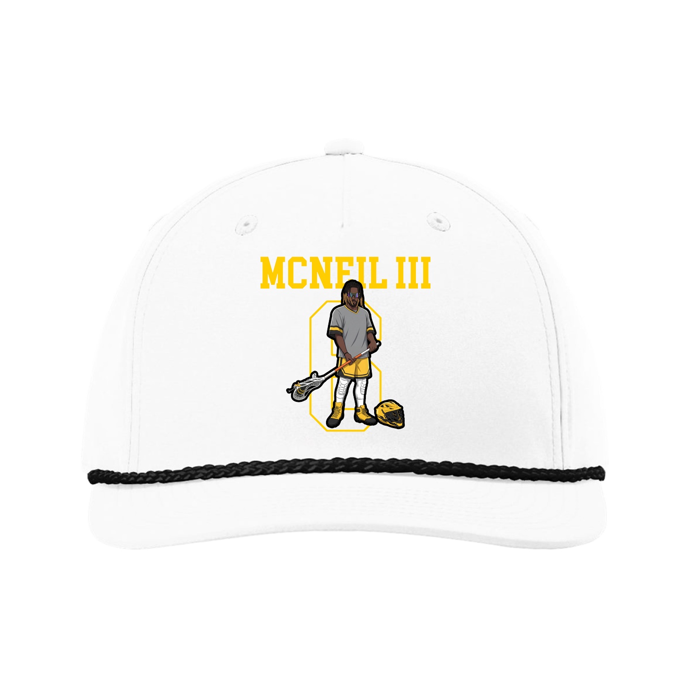 Five-Panel Classic Rope Cap — Shirsey in White