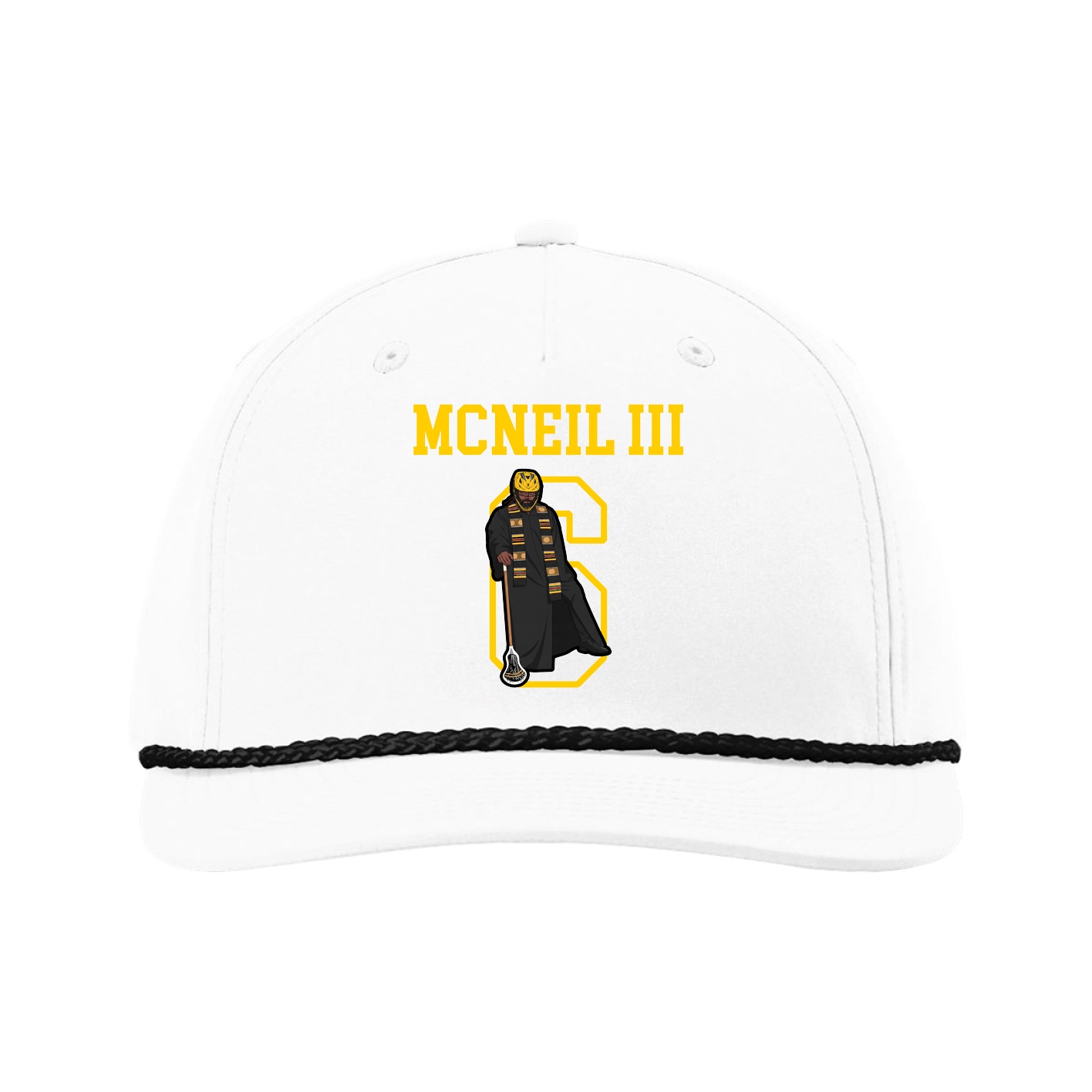 Five-Panel Classic Rope Cap — Shirsey in White