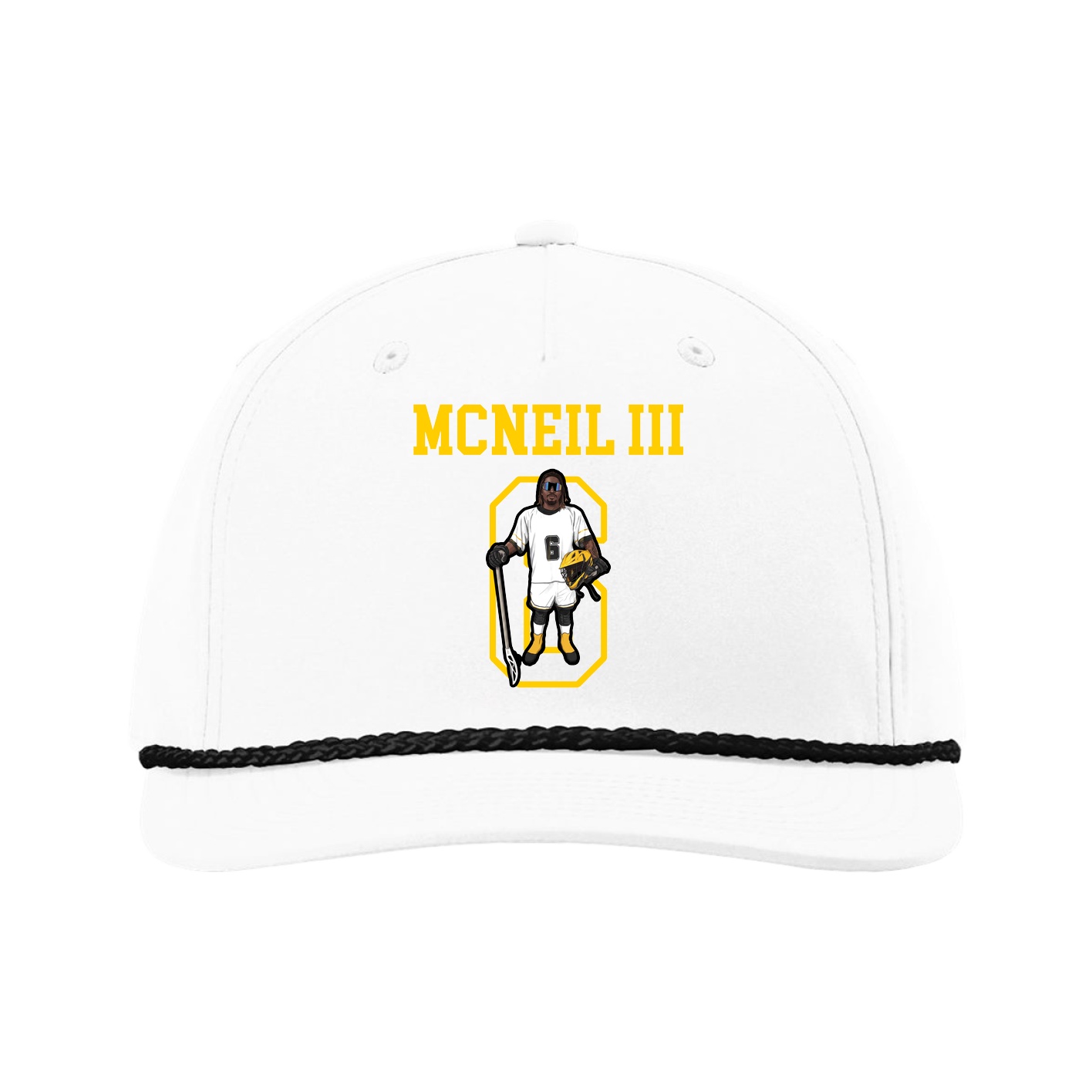 Five-Panel Classic Rope Cap — Shirsey in White