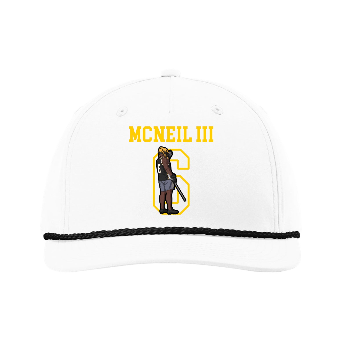 Five-Panel Classic Rope Cap — Shirsey in White