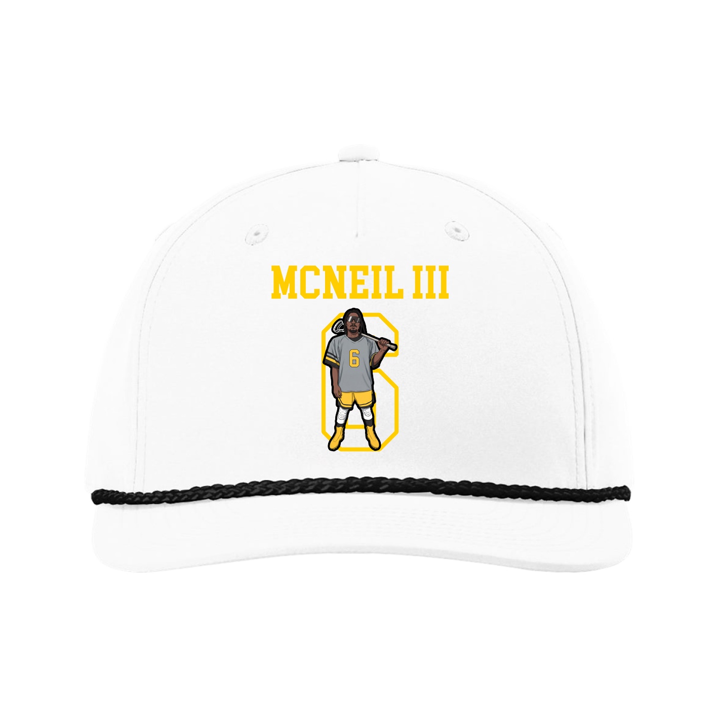 Five-Panel Classic Rope Cap — Shirsey in White