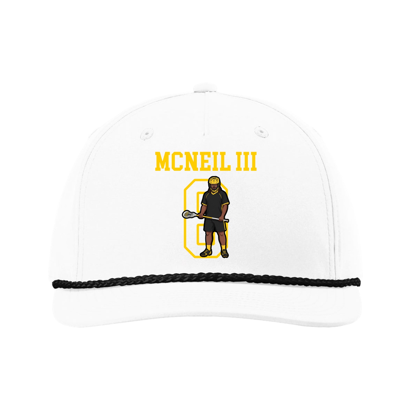 Five-Panel Classic Rope Cap — Shirsey in White