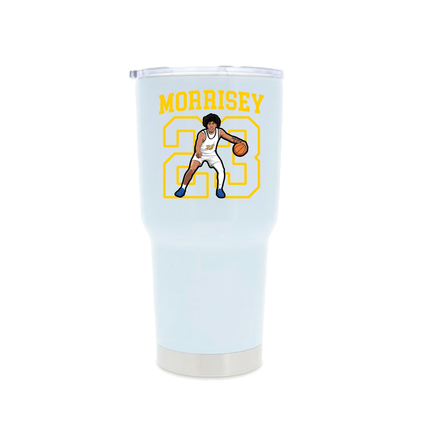 30oz Stainless Steel Tumbler — Shirsey in White