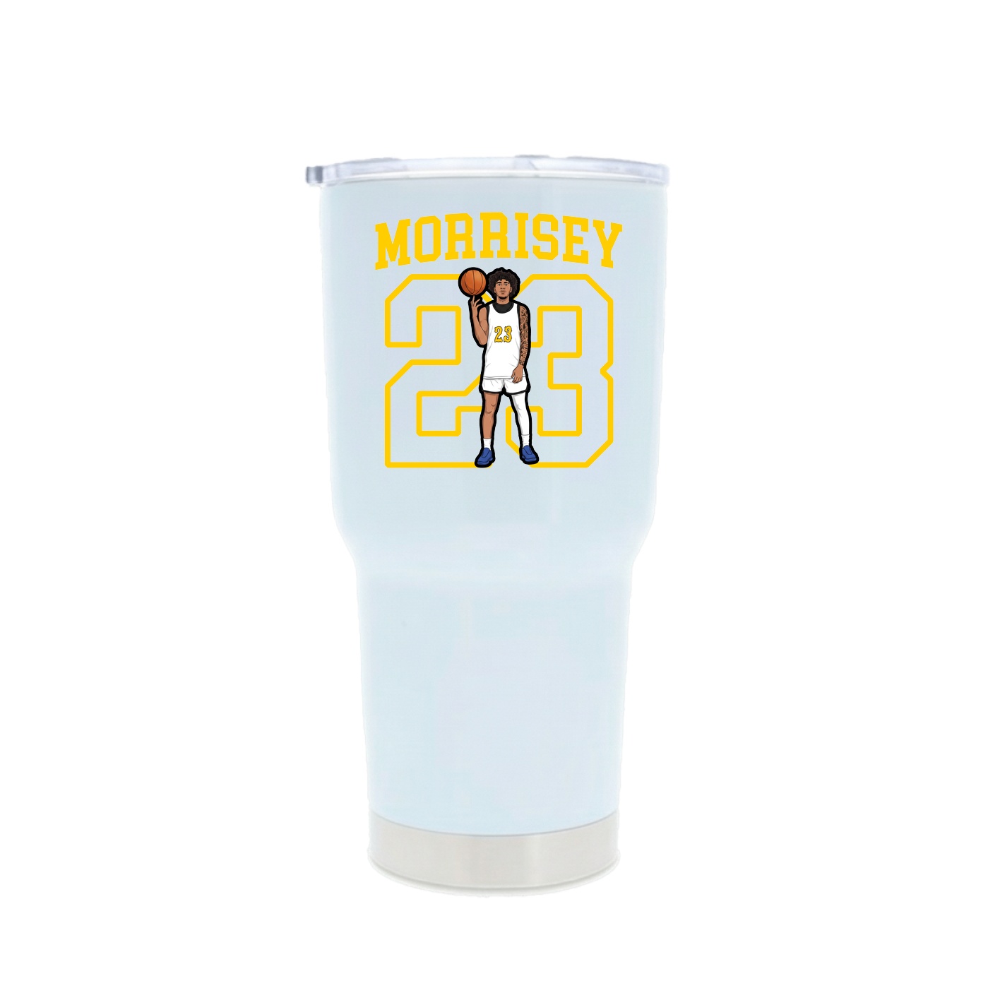 30oz Stainless Steel Tumbler — Shirsey in White