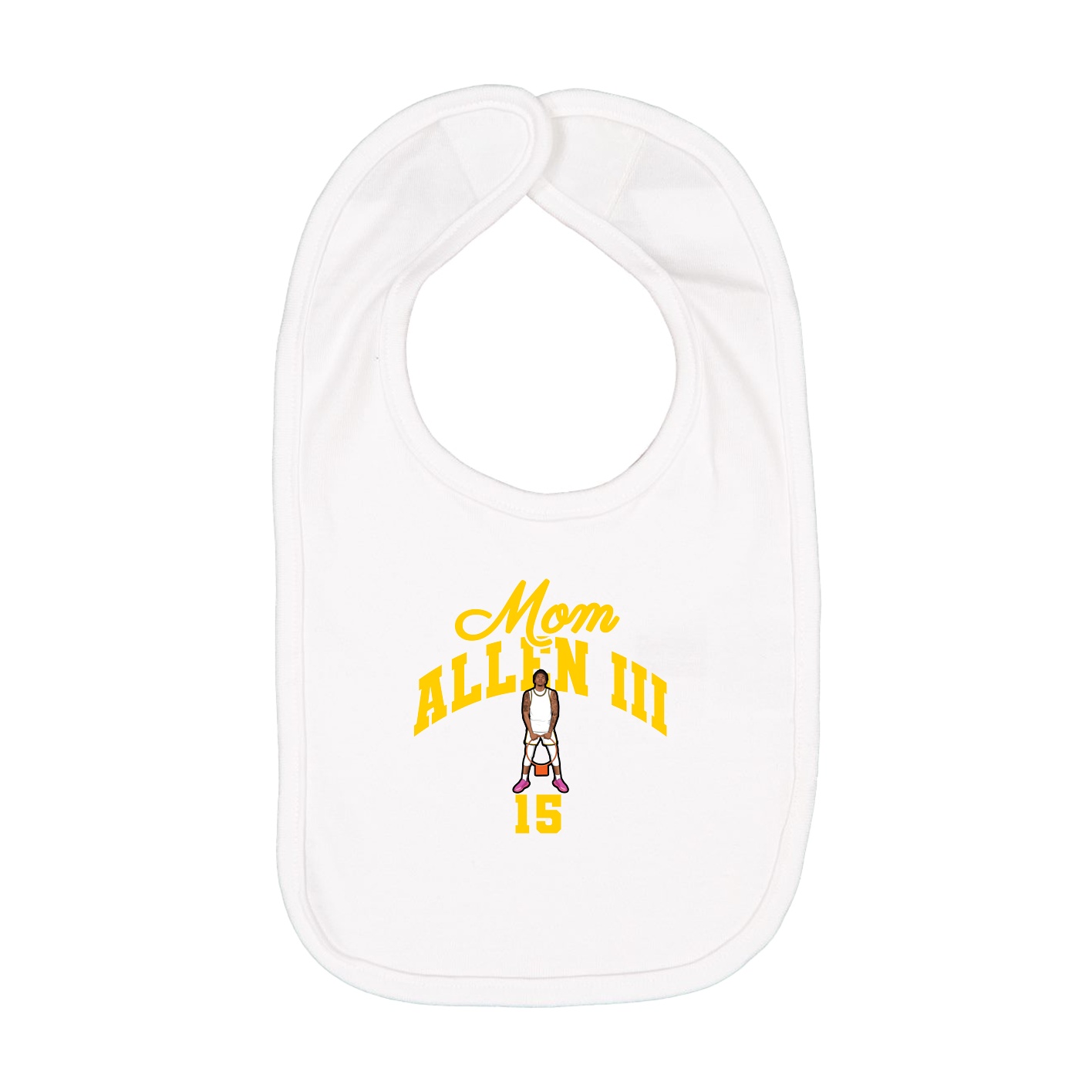 Infant Bib — Mothers Day Arch in White
