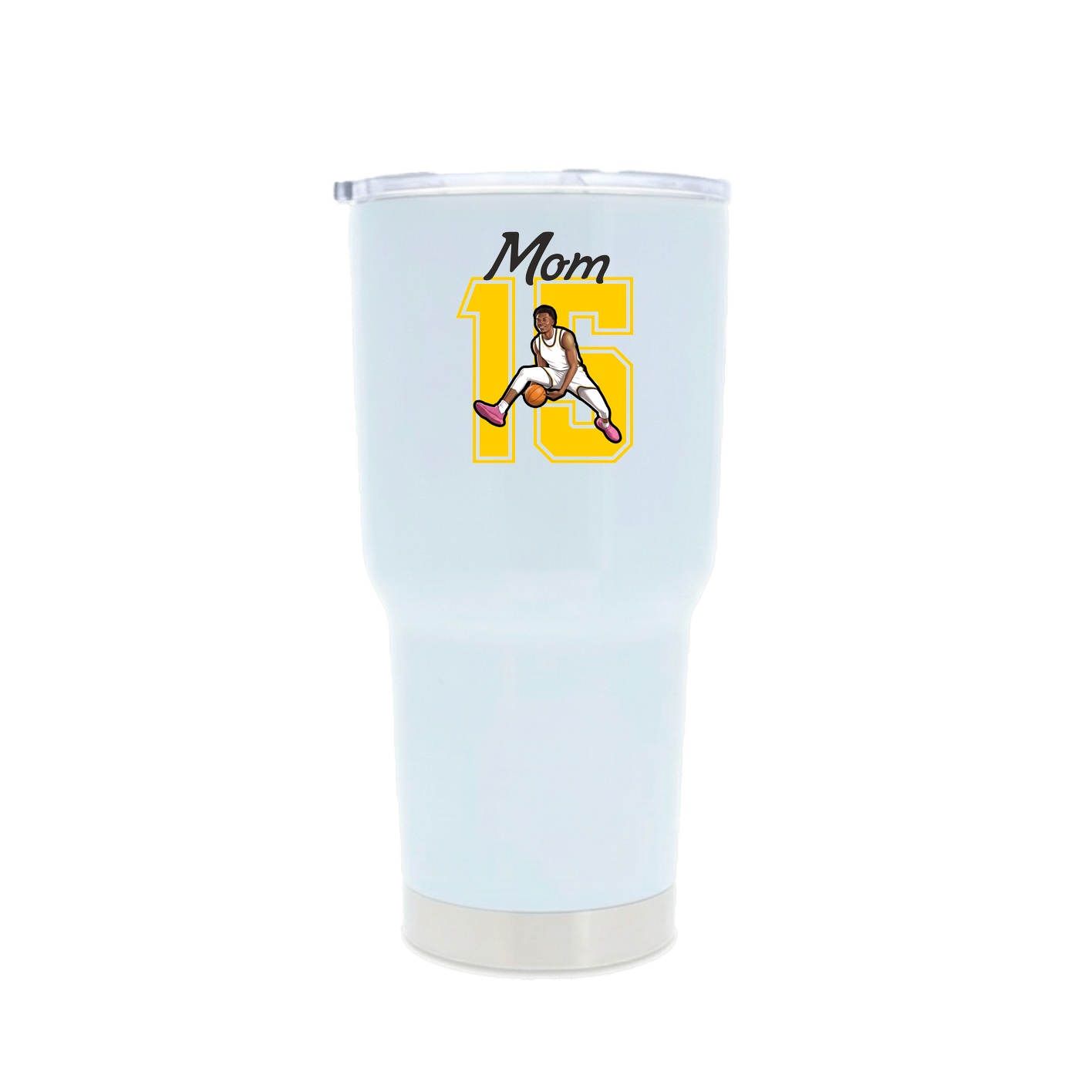 30oz Stainless Steel Tumbler — Mothers Day Shirsey in White