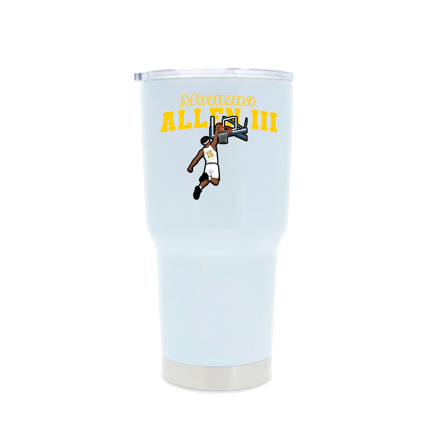 30oz Stainless Steel Tumbler — Mothers Day Block in White