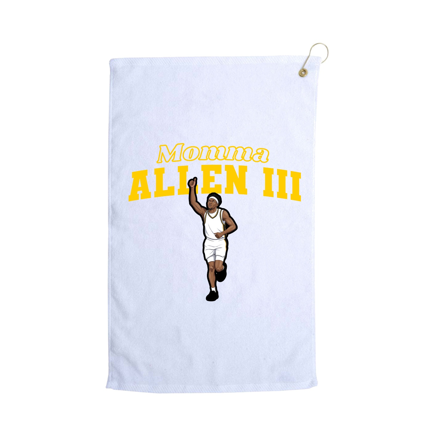 Golf Towel — Mothers Day Block in White