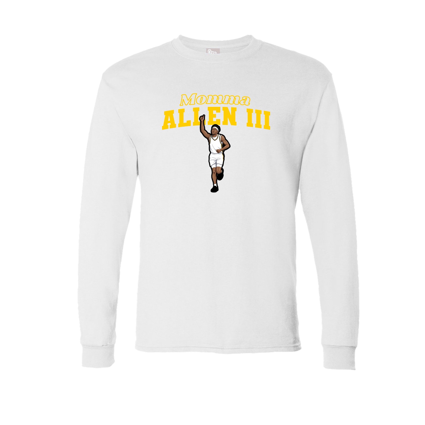 Long Sleeve Tee — Mothers Day Block in White