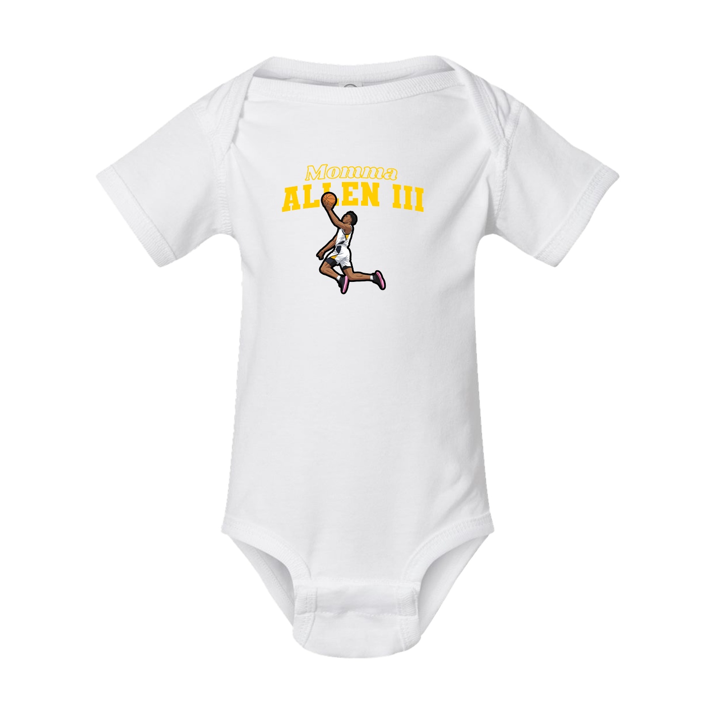 Baby Onesie — Mothers Day Block in White