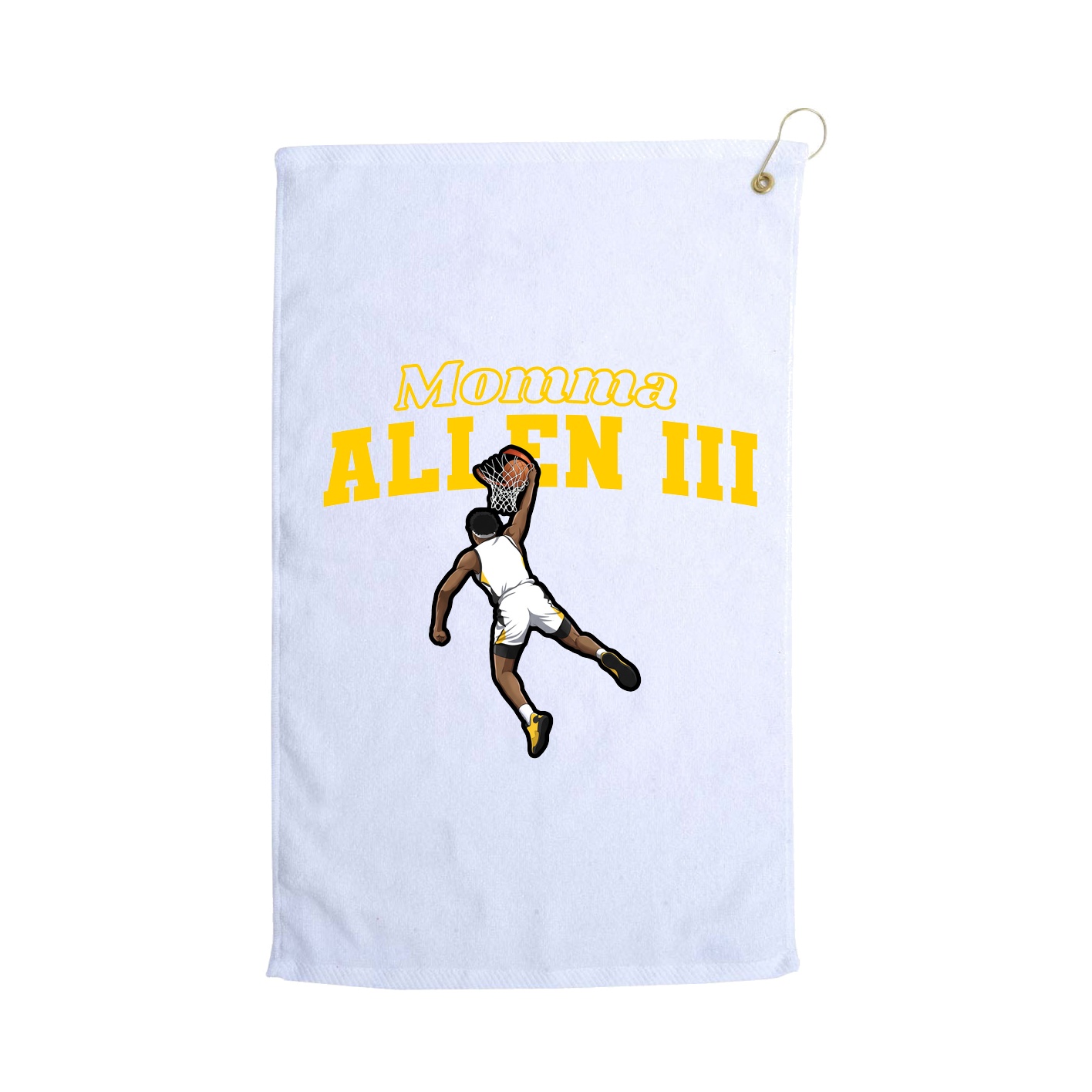 Golf Towel — Mothers Day Block in White