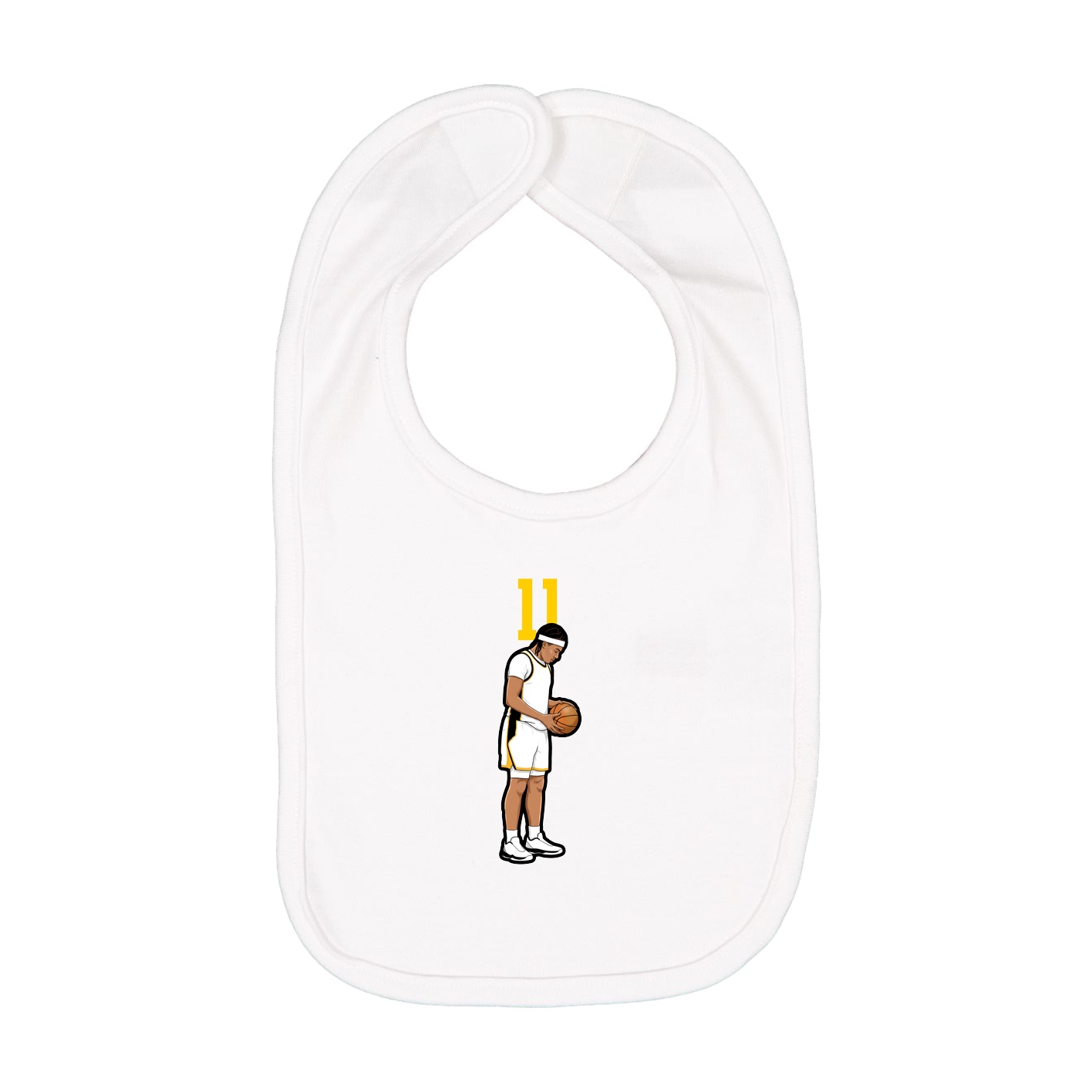 Infant Bib — Number Top in White