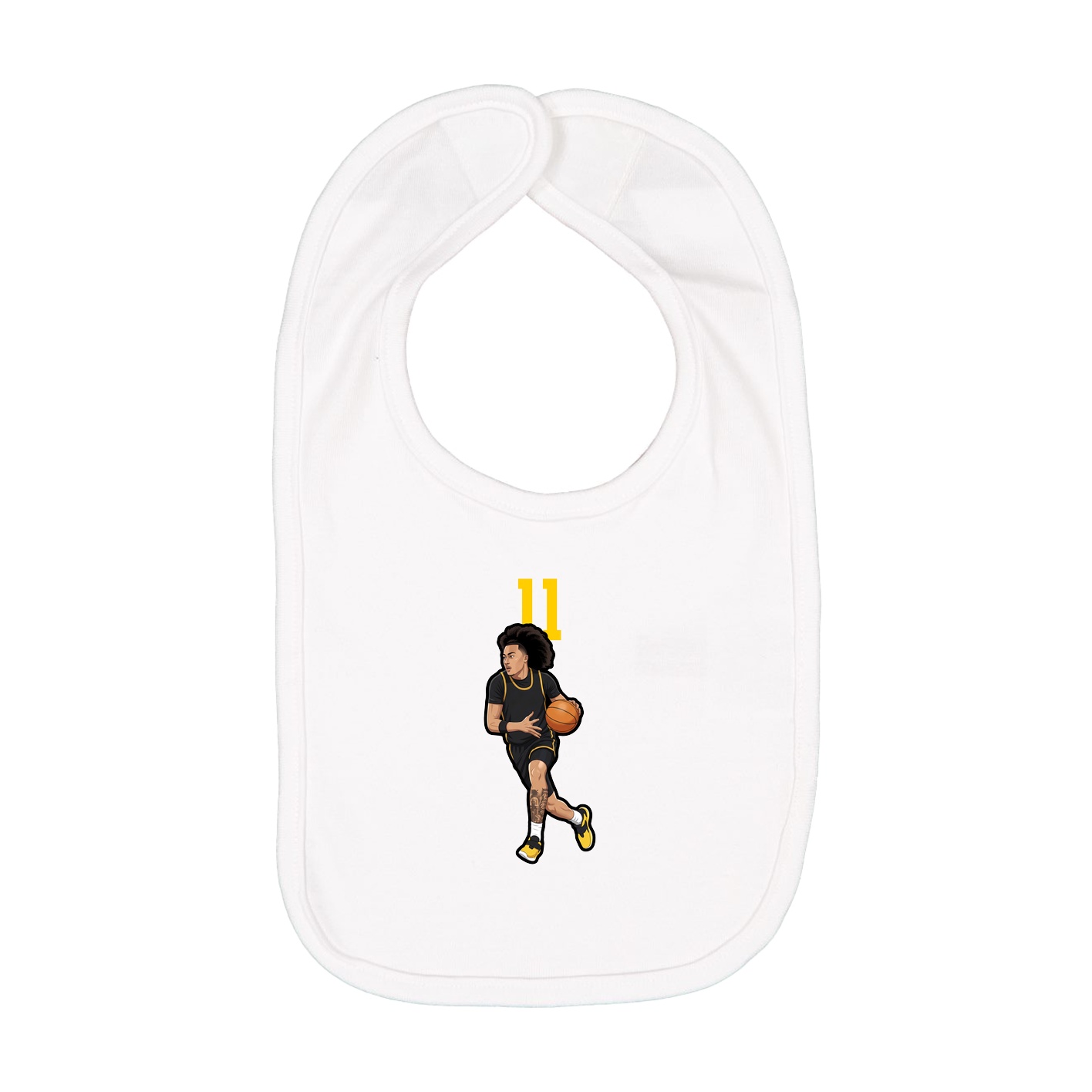 Infant Bib — Number Top in White