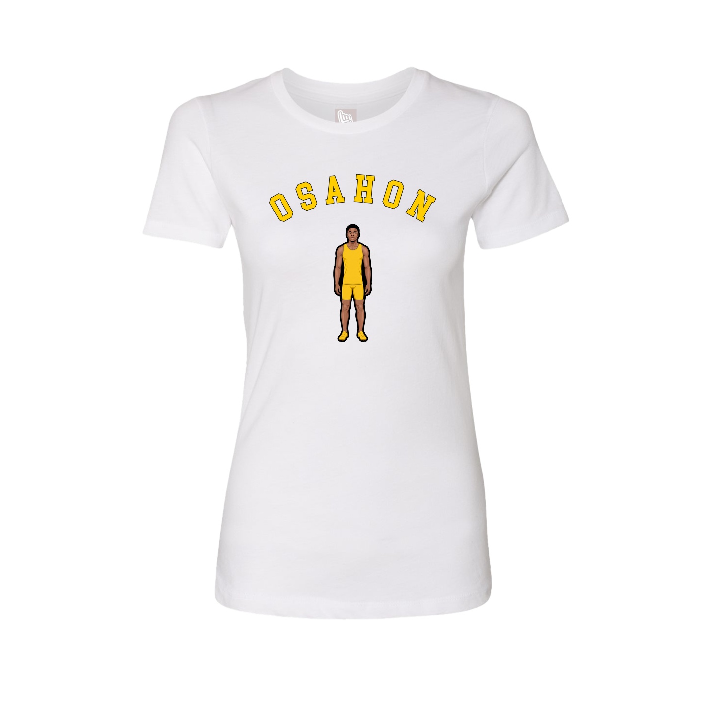 Fitted Women's Tee — Shirsey Arch in White