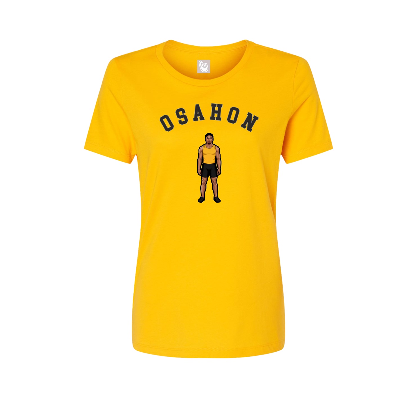 Fitted Women's Tee — Shirsey Arch in Gold