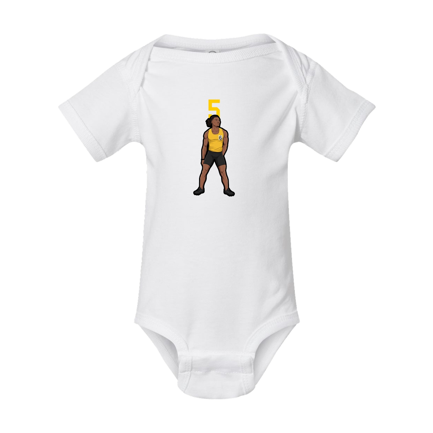 Baby Onesie — Number Top in White