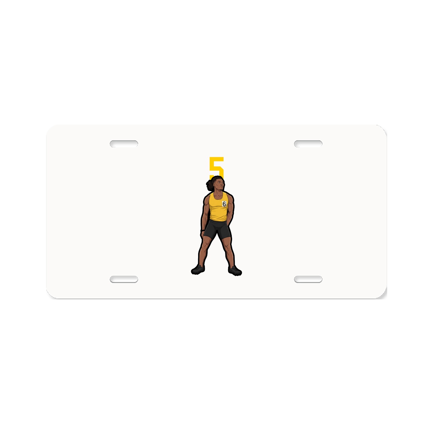 License Plate — Number Top in Classic