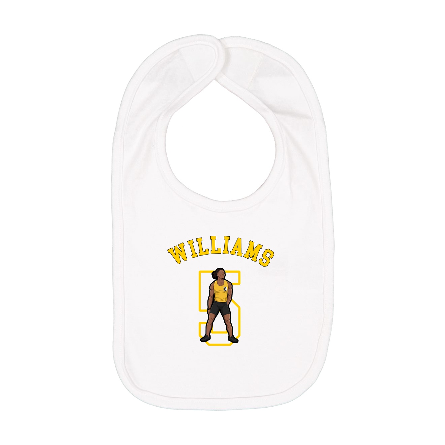 Infant Bib — Shirsey Arch in White